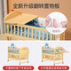 ULOP German crib solid wood removable splicing large bed multi-functional newborn bb baby comfort bed children's wooden bed animal 5-piece set-double-layer mosquito net + changing table
