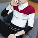 
Commander Bear lapel sweatshirt with velvet/no velvet spring and autumn collared long-sleeved T-shirt men's shirt collar fake two-piece base shirt youth velvet 6627 blue 11XL m recommended 90-110Jin [Jin equals 0.5 kg]