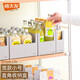 Xitianlong Cabinet Storage Box Kitchen Supplies Organizing Box Seasoning Decoration Storage Basket Desktop Right Angle Storage Storage Box Khaki Narrow Small [Anti-static Imitation Leather Pattern]