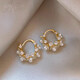 Xiaose Imitation Pearl Flower Earrings Niche Design Earrings High-end Earrings Women's Earrings Women's 2025 New Versatile Flower Earrings E3157