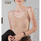Qijian Women's cashmere light, comfortable and soft skin warm slim fit with chest pad vest Khaki XXL