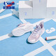 Jordan QIAODAN children's shoes girls' sneakers 2024 summer new product mesh breathable medium-large children's running shoes mesh shoes Ice hydrogen purple/petal purple 34 sizes