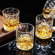 SURANER European whiskey cup home crystal glass creative wine cup spirit cup water cup internet celebrity beer cup grid rotating model one pack