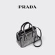 PRADA/Prada Women's Prada Galleria crystal decorated Duchesse mini handbag metal