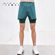 
Particle Mania Sports Shorts Spring and Summer Men Comfortable Stretch Fake Two-Piece Running Fitness Shorts 12350 102 Dark Black S