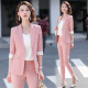 QIYUN light luxury brand women's small suit business suit for women 2022 spring and summer new temperament casual fashion nine-point pants tall and slim suit jacket apricot suit + nine-point pants [please note if you need to change shorts] M