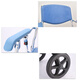 Wei Yikang (Weiyikang) Ältere Toilettenstuhl für Rollstuhl für Mobile Home Toilettenstuhl Duschbad Aluminium Legierung Behinderte Toilette 699L Aluminiumlegierung Offener Blow Formteller Ein-Knopf-Klappe