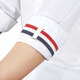IFSONG sleeve cuffs shirt men's sleeve cuffs arm cuffs women's shirt armbands elastic elastic anti-run and anti-wrinkle fixed straps sleeve cuffs blue, white and red stripes (2.5CM) 205C