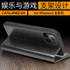 Genuine leather suitable for Apple 12 Promax mobile phone case iPhone13pro/12mini protective cover flap anti-fall full cover men's model Apple 12 Pro Max classic black (6.7 inches)