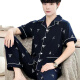 
Pretty (qiaoliya) [pure cotton] pajamas men summer pure cotton short-sleeved cotton teenager thin men's plus size home clothing set [pure cotton] 698 XL