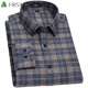 Shanshan (FIRS) pure cotton brushed long-sleeved shirt for men, middle-aged dad's cotton plaid shirt for men A951-2 42