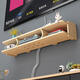 Youyun shelf solid wood punch-free router wireless wifi living room TV set-top box wall-mounted (pure solid wood) double-layer large 80 cm with accessories