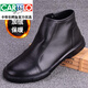 卡帝乐鳄鱼（CARTELO）2025春秋男鞋真皮透气马丁靴男切尔西短靴头层牛皮高帮休闲鞋