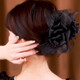 Xiangwan Hairpin Hairpin Organza Hairpin Bow Rose Clip Feminine Hairpin Back of Head Hair Accessories