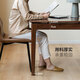 
Genji Wooden Nordic Solid Wood Desk Double Office Desk Study Workbench Black Walnut Long Table Household Table Ash Wood Desk 1600*700*755mm