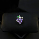 QUAMER Gold Store Model A Bunch of Grapes Small Brooch Exquisite Sparkling Diamond Fruit Corsage Accessories Women's Mini Green Green