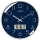 Compas wall clock radio clock 2025 living room clock stylish simple calendar office examination room school automatic timing white 14-inch 6219 radio clock (diameter 35 cm)