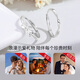 Pick up love couple rings live pair of bows pure silver student rings for boyfriend, girlfriend, wife birthday and Valentine's Day gift
