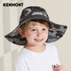 卡蒙（Kenmont）亲子帽子儿童春夏遮阳帽大帽檐渔夫帽防晒帽男童帽4885 丛林色 56cm