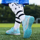 Feelaces Spitzenfreie Kinderfußballschuhe für Studenten, Männer und Frauen, Falcon TF gebrochene Nägel Klettverschluss Turnschuhe Künstliche Gras-Trainingschuhe 6195 Monate Farbe gebrochener Nägel 35 Standard Sportschuhe Größe
