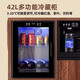 汉尔仕顿（Healston）实木茶吧机冰箱冷藏柜家用冷热饮水机办公家用全自动高端智能茶水桌 QB04-1胡桃色两门【冷藏+煮茶 温热型 温热