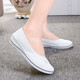 Gebiao nurse shoes women's white old Beijing cloth shoes wedge heel hospital beauty salon small white shoes tendon bottom work casual shoes white 37