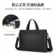 Scarecrow (MEXICAN) plain first layer cowhide briefcase trendy fashion men's bag casual business bag large capacity horizontal handbag MMBD04200971BK01A black