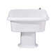 Balcony ceramic mop pool household tall split floor-standing mop pool basin large bathroom mop pool 43 cm manual water 20 cm pillar