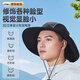 李宁渔夫帽男女夏季薄款大头围防晒遮阳太阳帽子大帽檐遮脸大沿帽