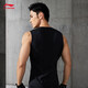 Li Ning tights men's fitness series men's soft and comfortable exercise reflective tight vest AUDT495