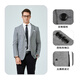Raidy Boer/Ridy Boer Herren Herbst und Winter Mode Casual Woll Mischanzug Jacke 2013-98 Gray Grid 170/48/m
