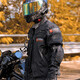 
DuHAN (DUHAN) motorcycle riding suit men's four-season anti-fall motorcycle suit off-road racing suit knight's pants black suit (top + pants) 2XL