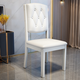 Sac à manger doux en bois massif chaise pour la maison à la maison Style chinois Moderne Modern Wood Backrest Dining Table Hotel Restaurant des tabourets de table à manger commerciale, Cadre de couleur en bois + cuir gris 838 Sac doux