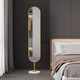 Chuangjiang Miroir de mise au plancher de style nordique pour chambre à coucher étroite côté habillage tridimensionnel miroir de miroir de miroir à corps complet moderne pour fille en plein air (cadre doré + pierre blanche)