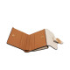 COACH luxury women's short wallet/clutch light brown with white PVC with leather 7250IMDJ8