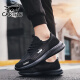 Cardile Crocodile Men's Shoes Casual Shoes Men's Breathable Flying Mesh Shoes Light Sports Shoes Men's 0055 Black 42