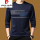 Pier Cardin Langarmed T-Shirt für Männer runden Baumwoll-Rundhals-Sweatshirt für Herren Frühlings- und Herbst-Top-T-Shirt-Basis-Hemd modische einfache Herrenkleidung 677 Modelle 165/M100jin [Jin entspricht 0,5 kg] -120jin [Jin gleich 0,5 kg]