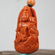 Classic natural Taiwan Momo deep sea coral organic gemstone exquisitely carved Guanyin pendant