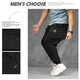 Fat Brother Large Size Men's Casual Pants Men's Spring and Autumn Loose Fat Men's Leg Pants Men's Plus Fat Fat Men's Sports Trousers Black Plus Velvet Style 4XL 220-250Jin Jin is equal to 0.5 kg