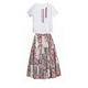 
AIMANJIE light luxury fashion brand casual dress for women in summer new high-end women's fashion temperament waist-hugging fairy suit skirt picture color [top + skirt suit] L (recommended 110-120Jin [Jin equals 0.5 kg])