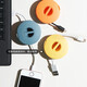 Shuyu Rundschreiben Rotatable Data Kabel Organizer Desktop -Speicherbox Netzkabel Ladekabel Kopfhörer Festdraht -Wickelgerät Blau