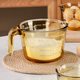 Jiaqi glass measuring cup with scale, high temperature resistant kitchen special baking tool, food-grade egg-beating cup, milk glass, amber 500+1000ml+silica gel, oil brush+scraper