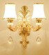 Film and television wall lamp LED European style bedroom bedside lamp living room background decorative wall lamp atmospheric KTV hotel crystal wall lamp X208 double head