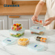 Llock Glass Corea del Sur Importada Caja de recién listado de vidrio templado en espesas y resistente lonchera 695ml
