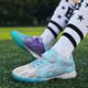 FEELACES children's football shoes broken nails for men and women Falcon Messi student training shoes for children TF artificial grass sneakers 6195 mandarin duck moon green broken nails 33 [socks + ball bag + protective board]