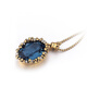 Fellala (fallala) shopping mall same style Lingshi artificial blue semi-precious stone necklace for women exquisite and elegant versatile clavicle chain pendant jewelry