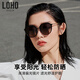 LOHO飞行员镜女简约金属显瘦ins风防晒防紫外线眼镜出街墨镜 LH013614 黑色