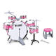 
Phonghan drum set adult children middle school students beginner percussion instrument performance jazz drum instruments collection upgraded thickened new horse black + drum score + drum belt