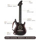 Saint Lipinn peut jouer à la simulation de jouets de guitare électrique pour enfants, grande musique de guitare ukulélé pour hommes et femmes enfants. Réglage du volume Brown-Bluetooth de style D