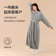Sanli new home bathrobe for women in autumn and winter milk velvet men couple pajamas suit extended nightgown thickened 185cm